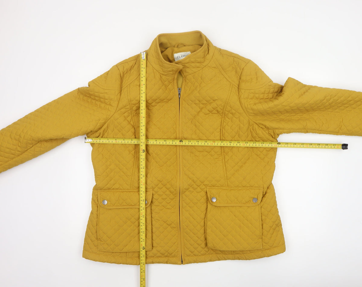 Marks and Spencer Women Yellow UK 22 Quilted Padded Jacket