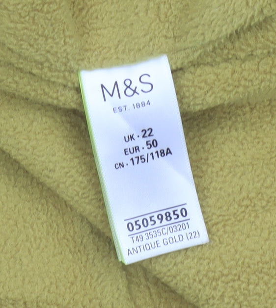 Marks and Spencer Women Yellow UK 22 Quilted Padded Jacket