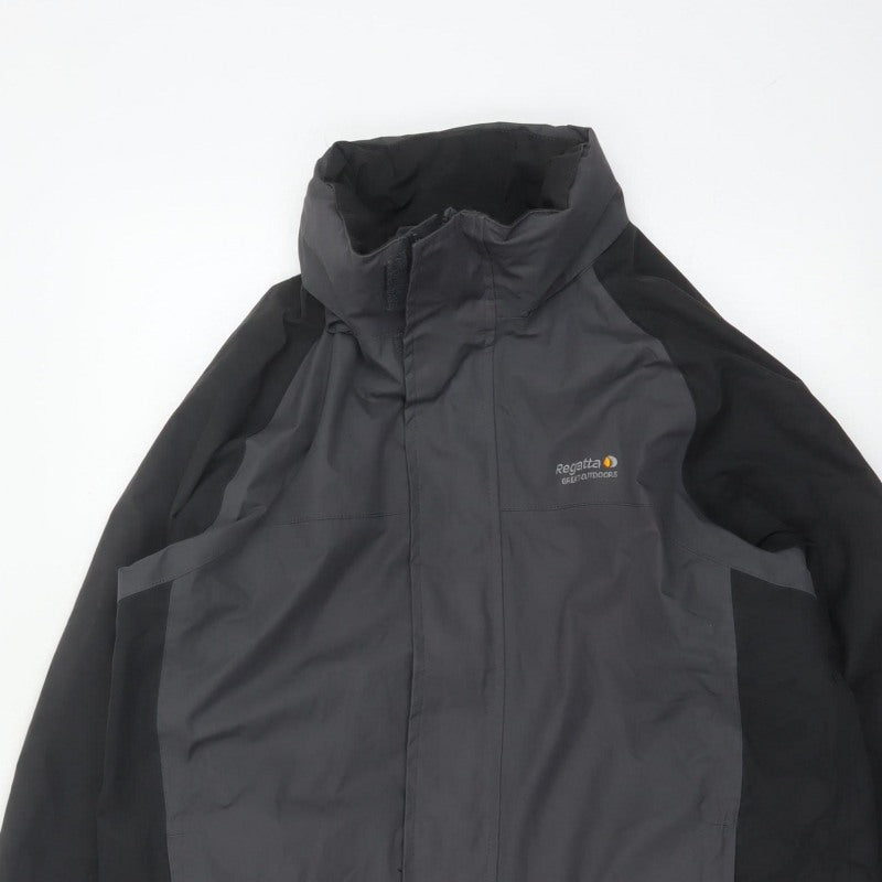 Regatta Men’s Black Grey M 40in Hydrafort Waterproof Rain Jacket