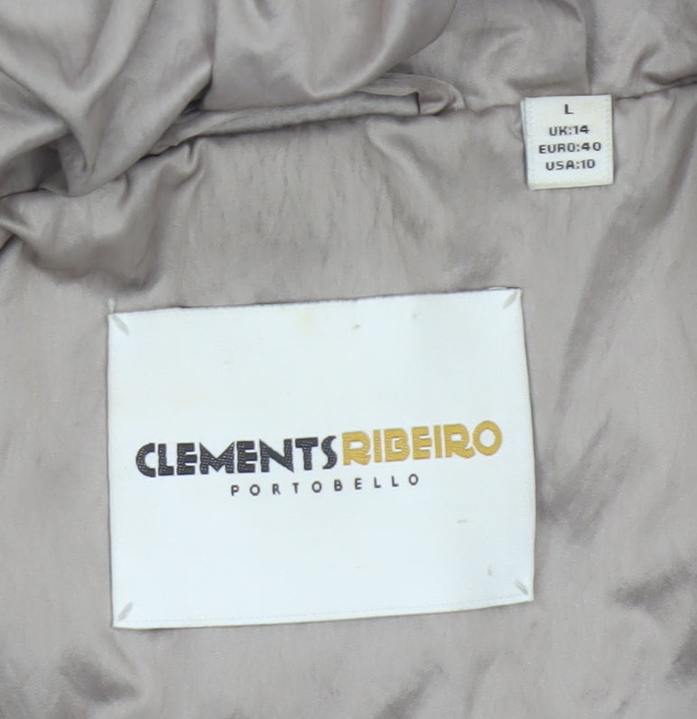 Clements Ribeiro Women Beige UK 14 Long Hooded Parka Coat