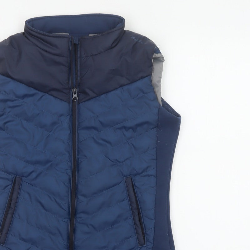 Fouganza Boys Blue 12-13 Years Quilted Padded Riding Bodywarmer Gilet