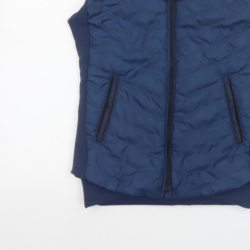 Fouganza Boys Blue 12-13 Years Quilted Padded Riding Bodywarmer Gilet