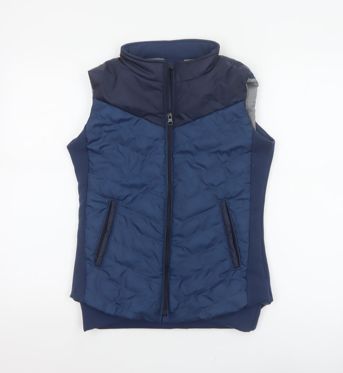 Fouganza Boys Blue 12-13 Years Quilted Padded Riding Bodywarmer Gilet
