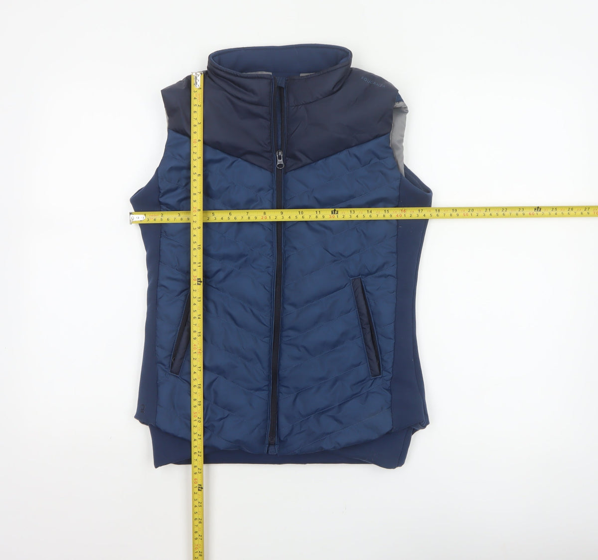 Fouganza Boys Blue 12-13 Years Quilted Padded Riding Bodywarmer Gilet