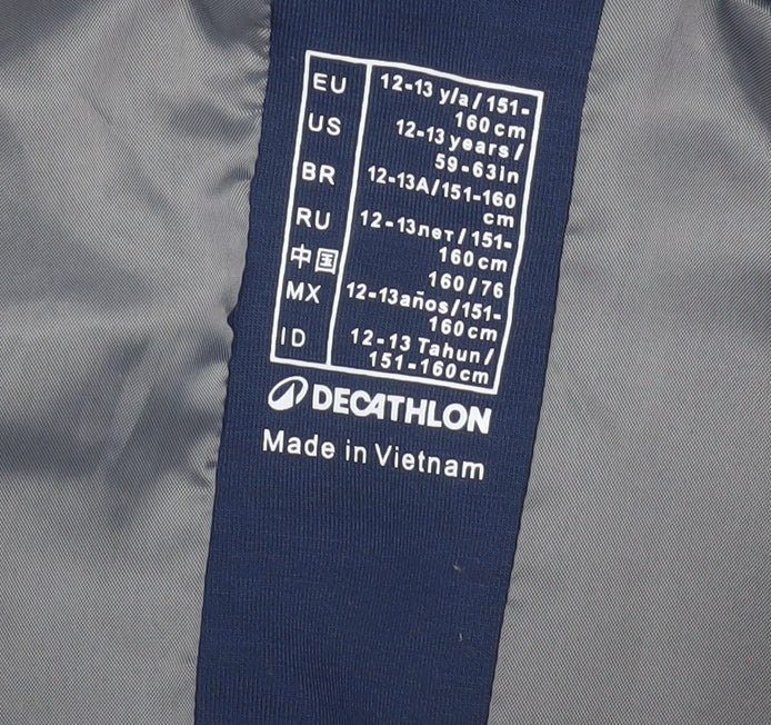 Fouganza Boys Blue 12-13 Years Quilted Padded Riding Bodywarmer Gilet