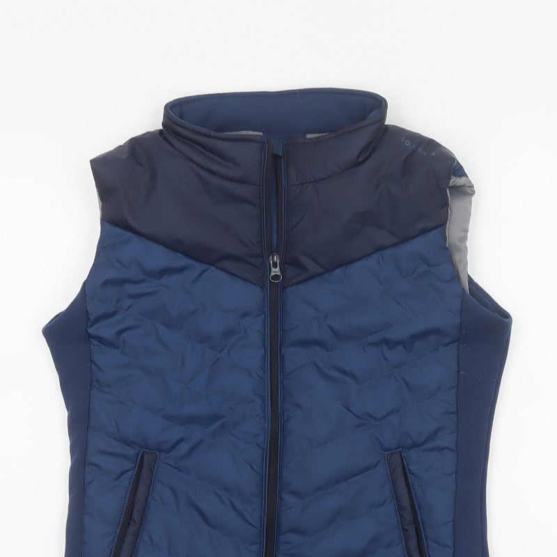 Fouganza Boys Blue 12-13 Years Quilted Padded Riding Bodywarmer Gilet