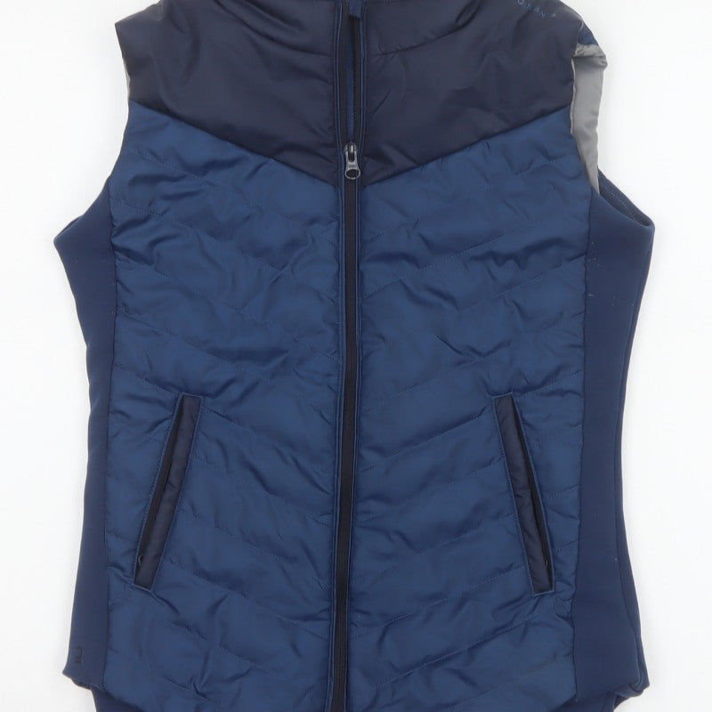 Fouganza Boys Blue 12-13 Years Quilted Padded Riding Bodywarmer Gilet