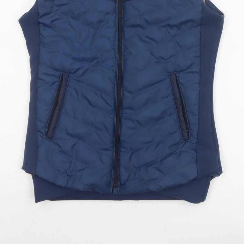 Fouganza Boys Blue 12-13 Years Quilted Padded Riding Bodywarmer Gilet