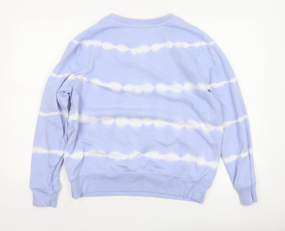 Marks and Spencer Women’s Blue Tie Dye Cotton Sweatshirt Size 14