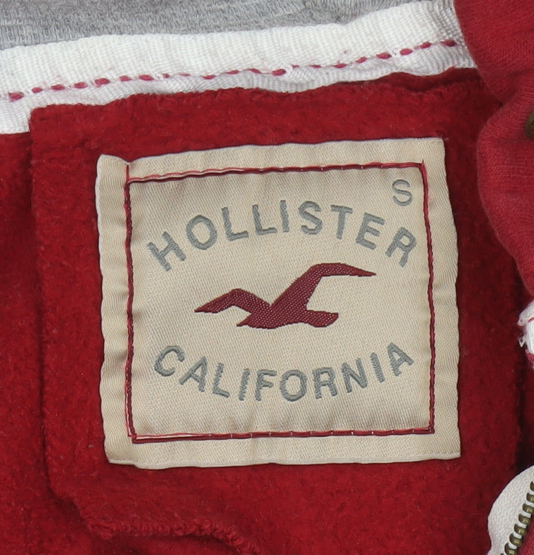 Additional view of Hollister Men Red S Full Zip Hooded Graphic Print Santa Monica Hoodie