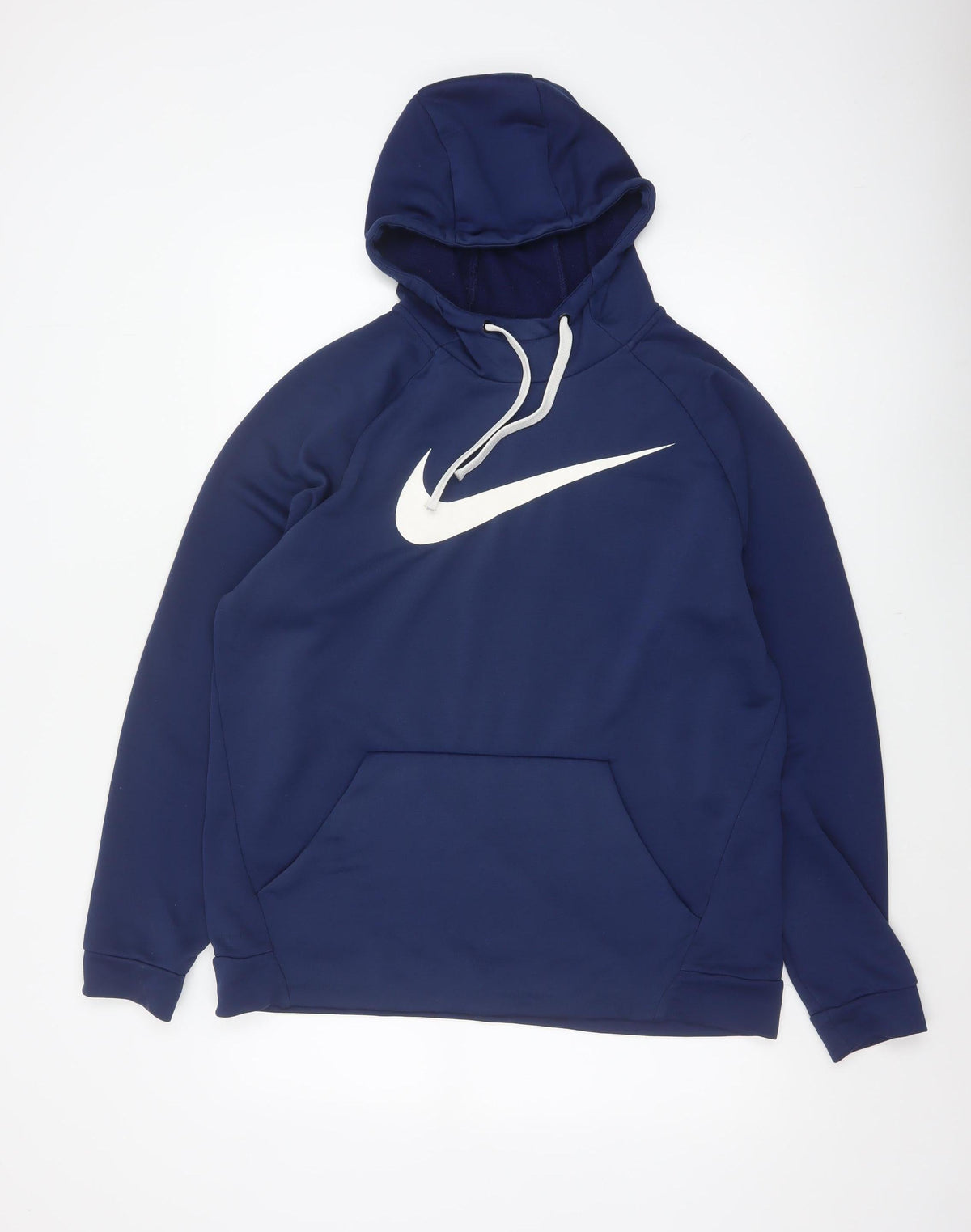 Nike Men’s Blue L Dri-FIT Pullover Logo Hoodie Sports