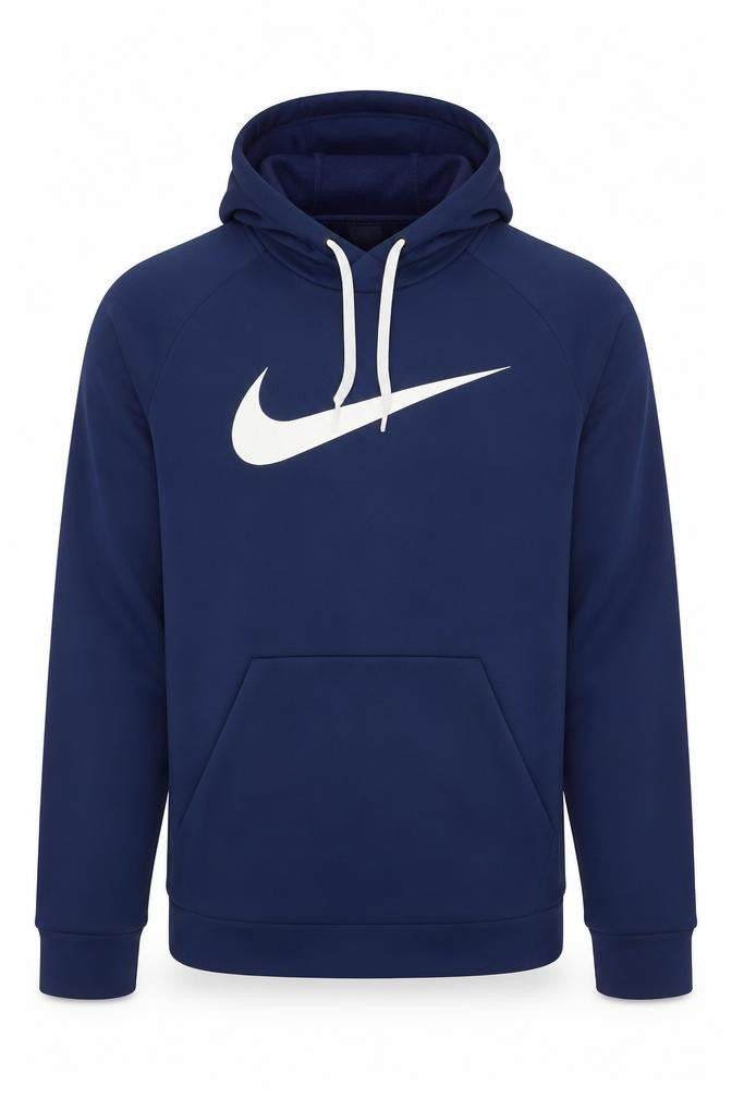 Nike Men’s Blue L Dri-FIT Pullover Logo Hoodie Sports