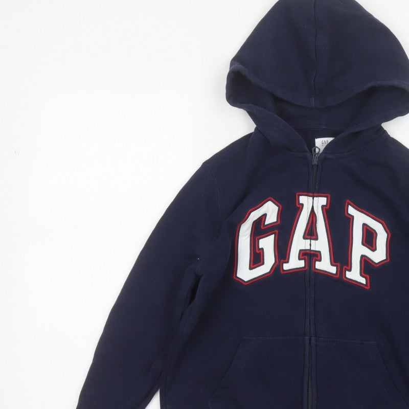 Additional view of Gap boys’ blue logo full zip hooded fleece hoodie 10 years