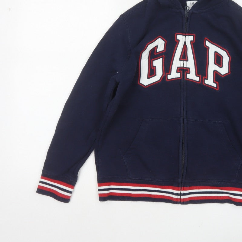 Additional view of Gap boys’ blue logo full zip hooded fleece hoodie 10 years