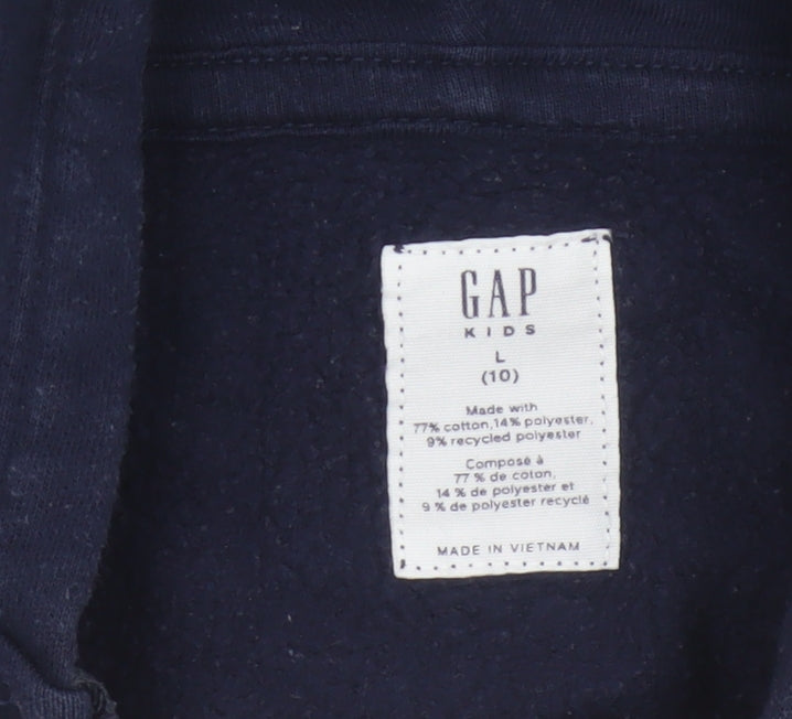 Additional view of Gap boys’ blue logo full zip hooded fleece hoodie 10 years