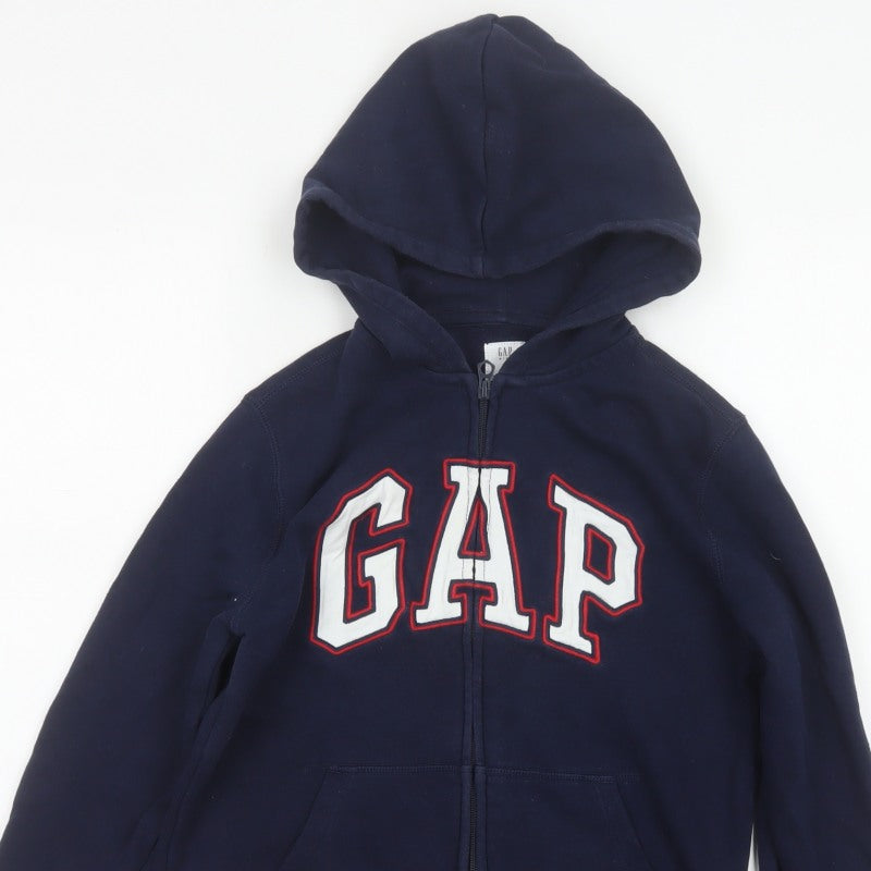 Additional view of Gap boys’ blue logo full zip hooded fleece hoodie 10 years