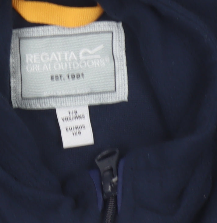 Regatta Boys Blue 7-8 Years Fleece Full Zip Jacket Outdoor