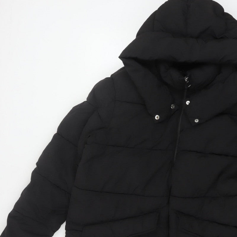 Papaya Women’s Black Size 16 Hooded Quilted Puffer Jacket