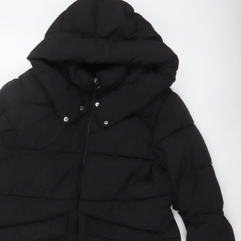 Papaya Women’s Black Size 16 Hooded Quilted Puffer Jacket