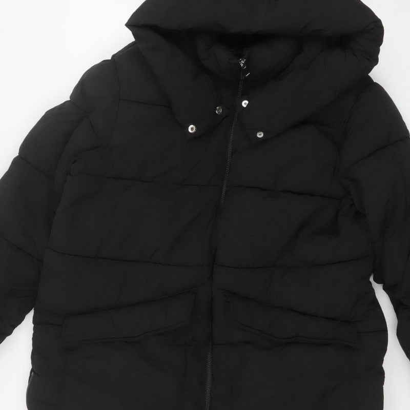 Papaya Women’s Black Size 16 Hooded Quilted Puffer Jacket