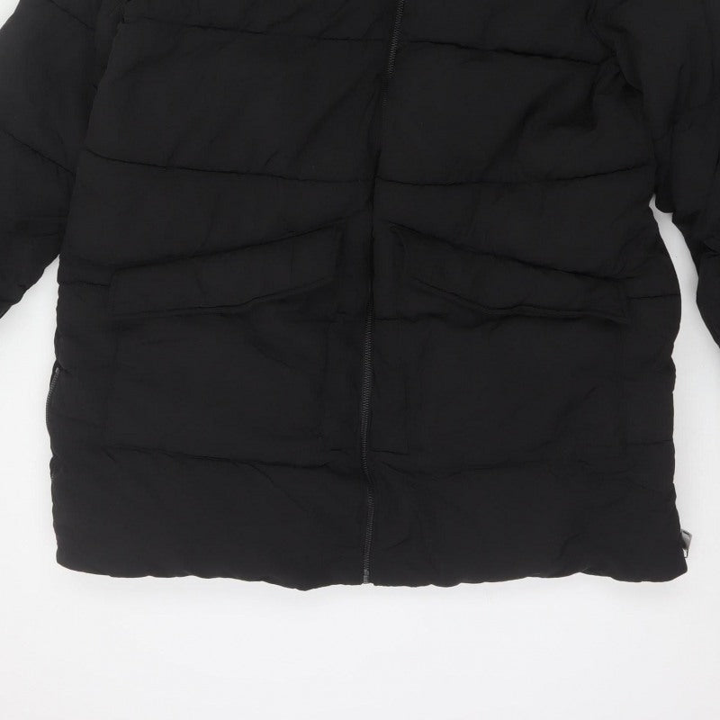 Papaya Women’s Black Size 16 Hooded Quilted Puffer Jacket