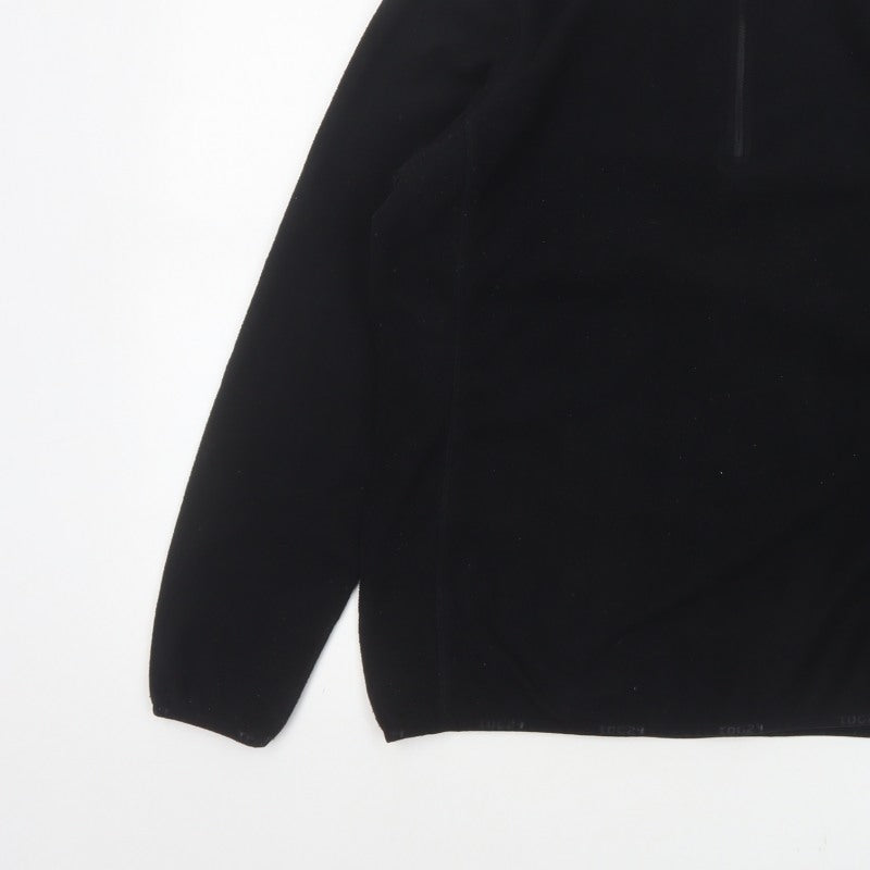 TOG24 Women’s Black UK 14-16 Half Zip Fleece Pullover Sweatshirt