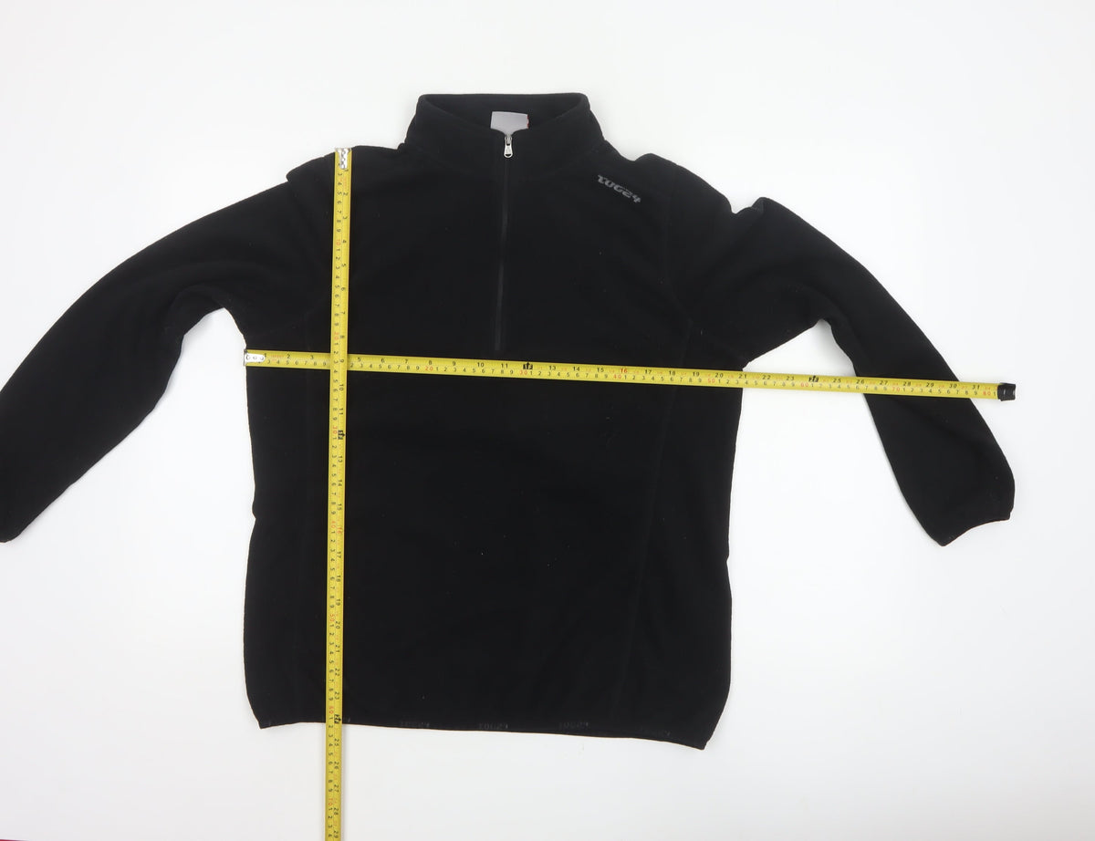 TOG24 Women’s Black UK 14-16 Half Zip Fleece Pullover Sweatshirt