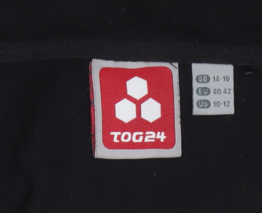 TOG24 Women’s Black UK 14-16 Half Zip Fleece Pullover Sweatshirt