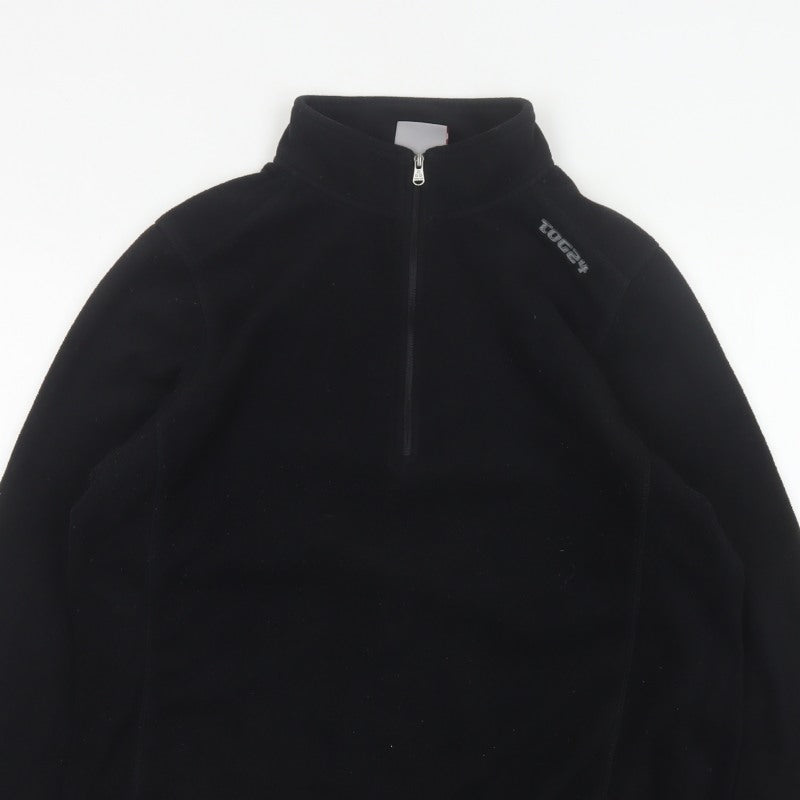 TOG24 Women’s Black UK 14-16 Half Zip Fleece Pullover Sweatshirt