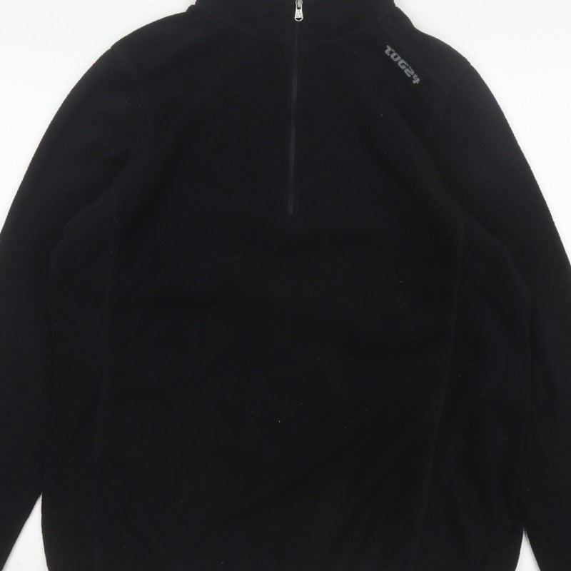 TOG24 Women’s Black UK 14-16 Half Zip Fleece Pullover Sweatshirt