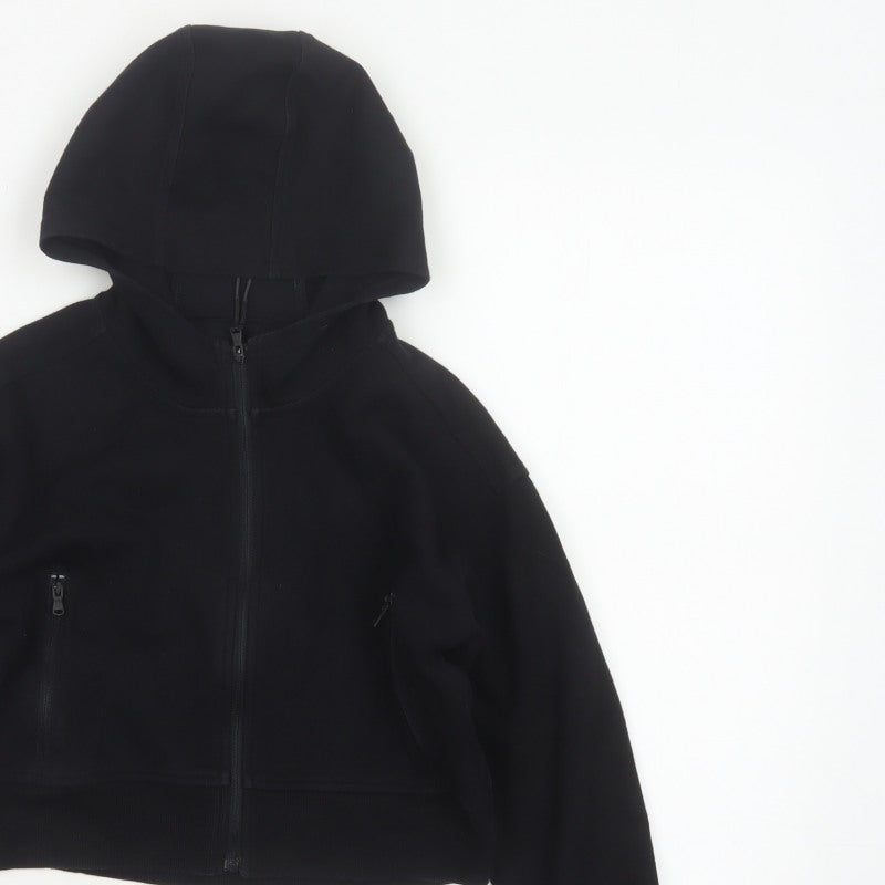 Old Navy Active Women Black M (8) Full Zip Dynamic Fleece Hoodie