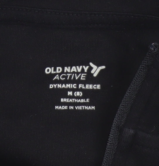 Old Navy Active Women Black M (8) Full Zip Dynamic Fleece Hoodie