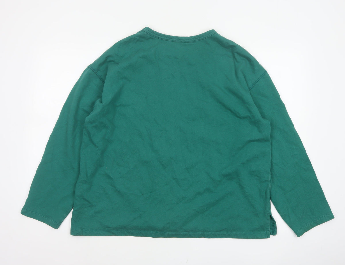 JD Williams Women Green UK 18 Relaxed Pullover Sweatshirt Crew Neck