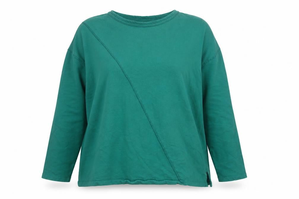 JD Williams Women Green UK 18 Relaxed Pullover Sweatshirt Crew Neck