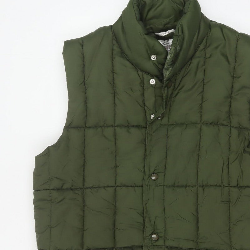 Puffa Women’s Green L Quilted Puffer Gilet Bodywarmer Outdoor