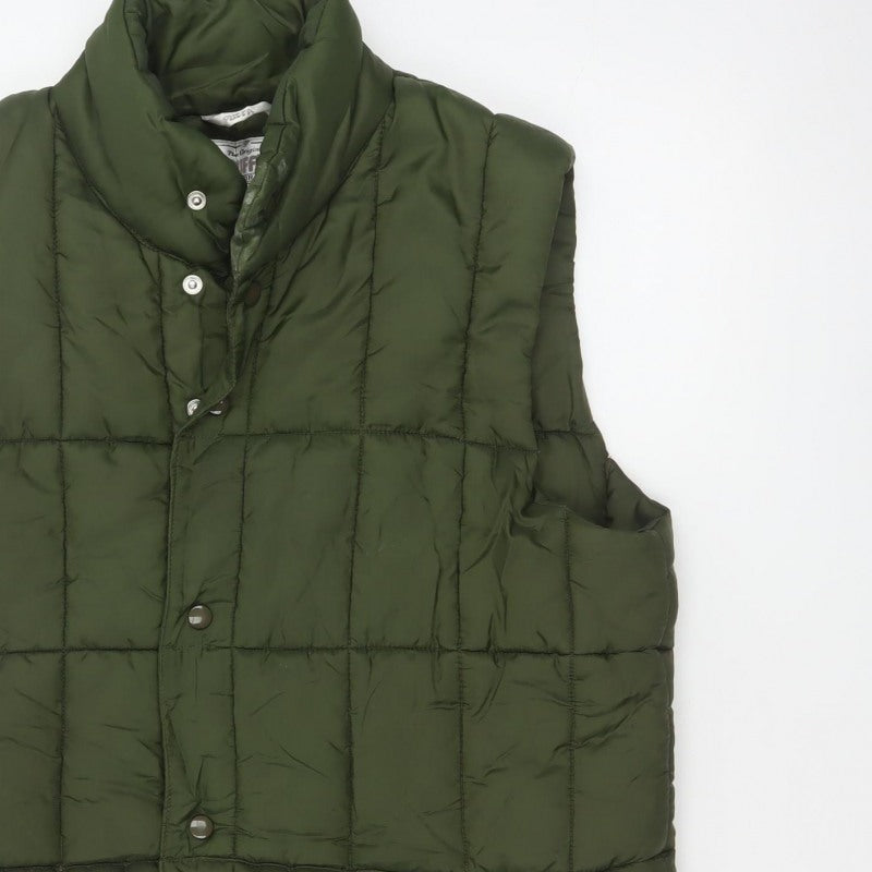 Puffa Women’s Green L Quilted Puffer Gilet Bodywarmer Outdoor
