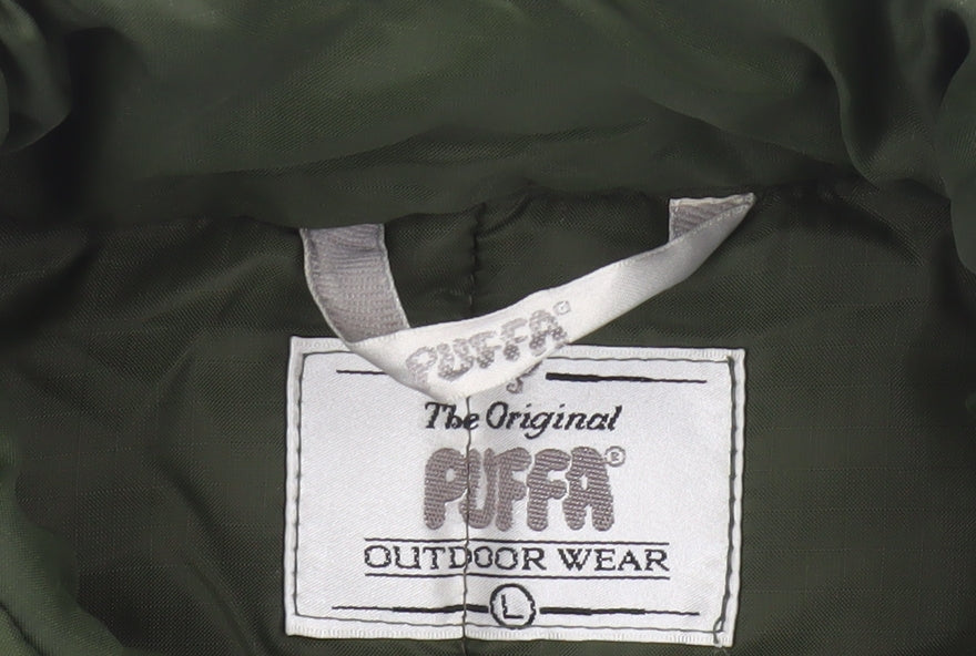 Puffa Women’s Green L Quilted Puffer Gilet Bodywarmer Outdoor