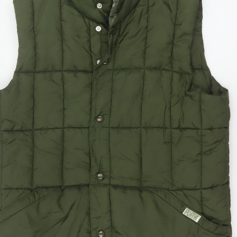 Puffa Women’s Green L Quilted Puffer Gilet Bodywarmer Outdoor