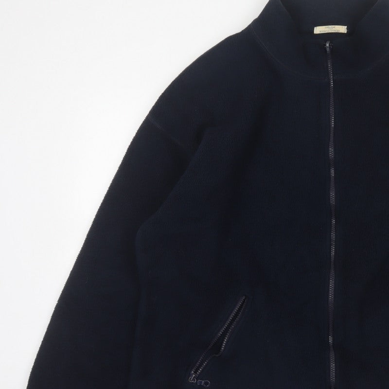 Marks and Spencer Mens Blue L Fleece Full Zip Jacket Pockets