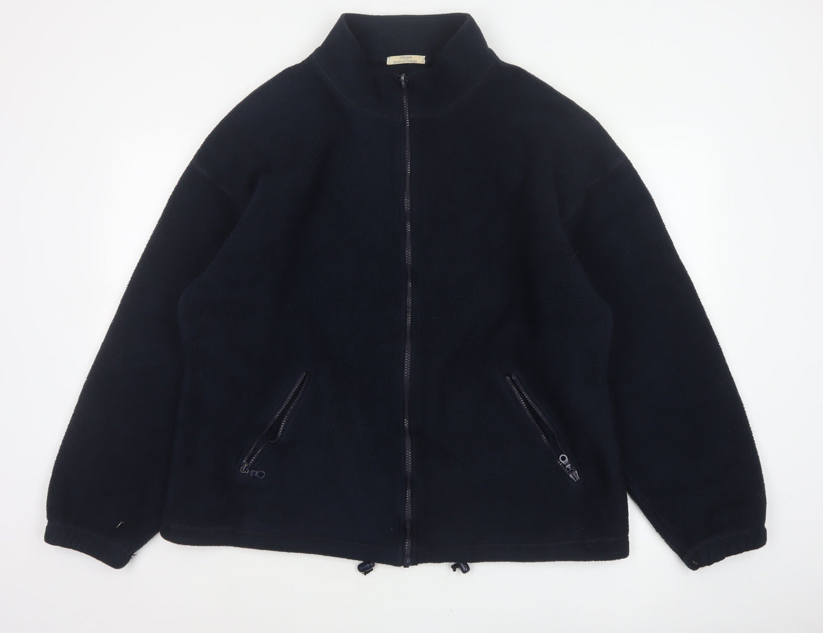Marks and Spencer Mens Blue L Fleece Full Zip Jacket Pockets