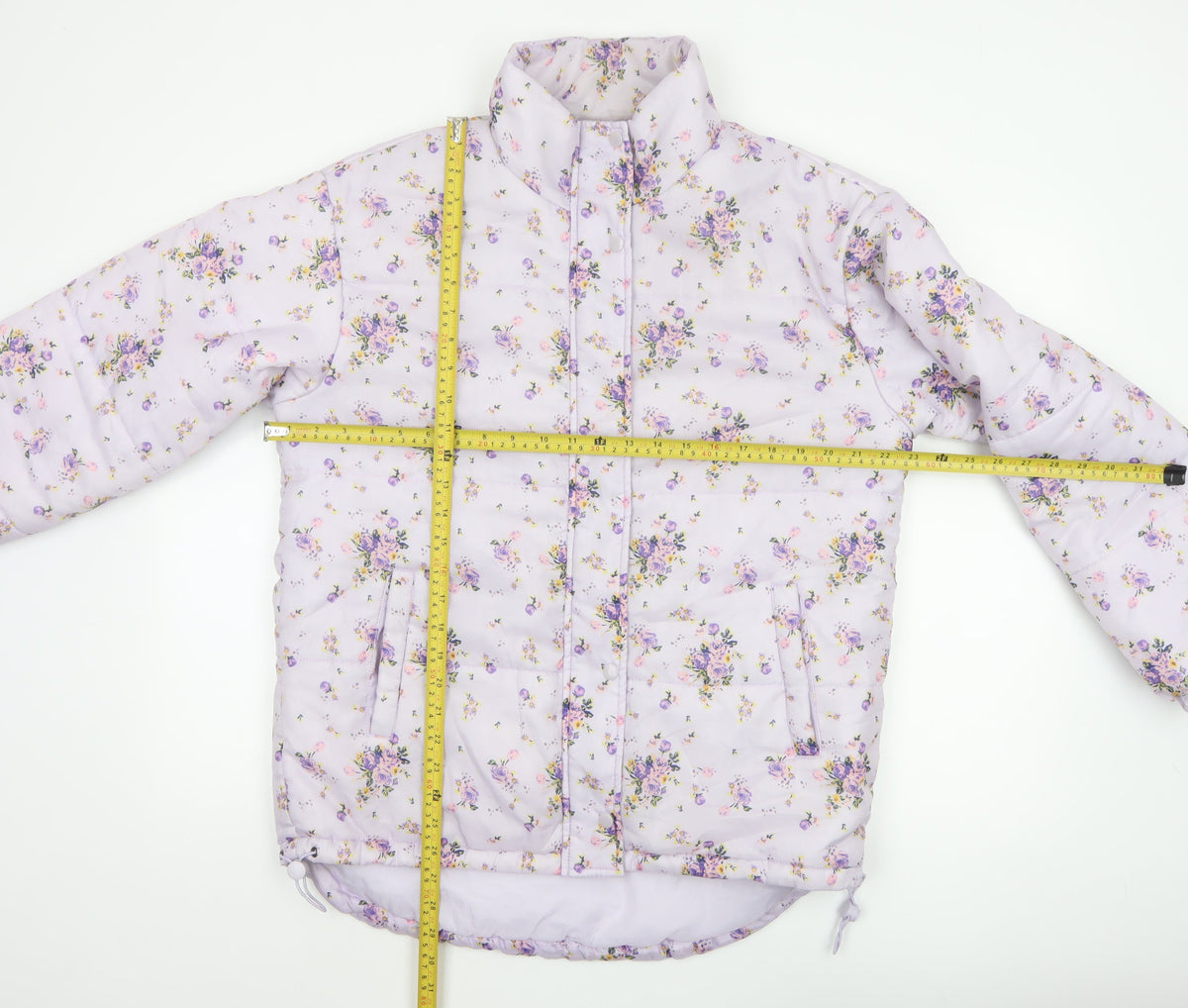 SIR Women’s Purple Floral Puffer Jacket Size S Quilted