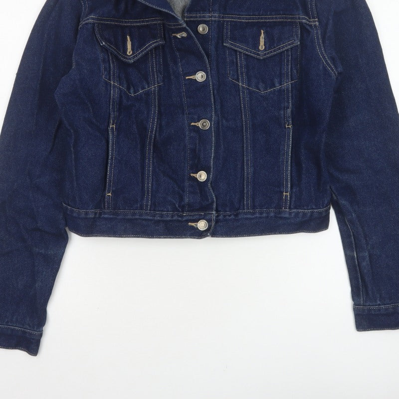 Joie de Vivre Women’s Blue Denim Jacket Size 16 Button Front