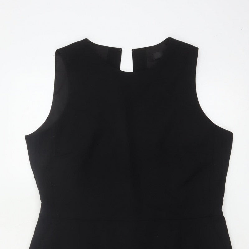 Next Women Black UK 16 Sleeveless Pencil Sheath Work Dress