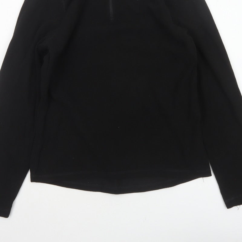 Quechua Women’s Black UK 10 Half Zip Fleece Pullover Sweatshirt