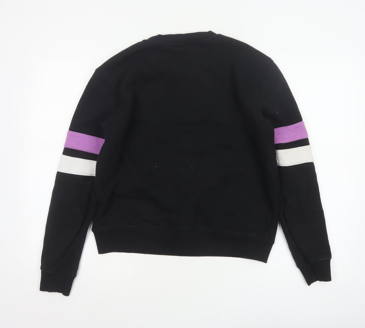Fila Women’s Black M Pullover Sweatshirt Purple White Logo Crew Neck