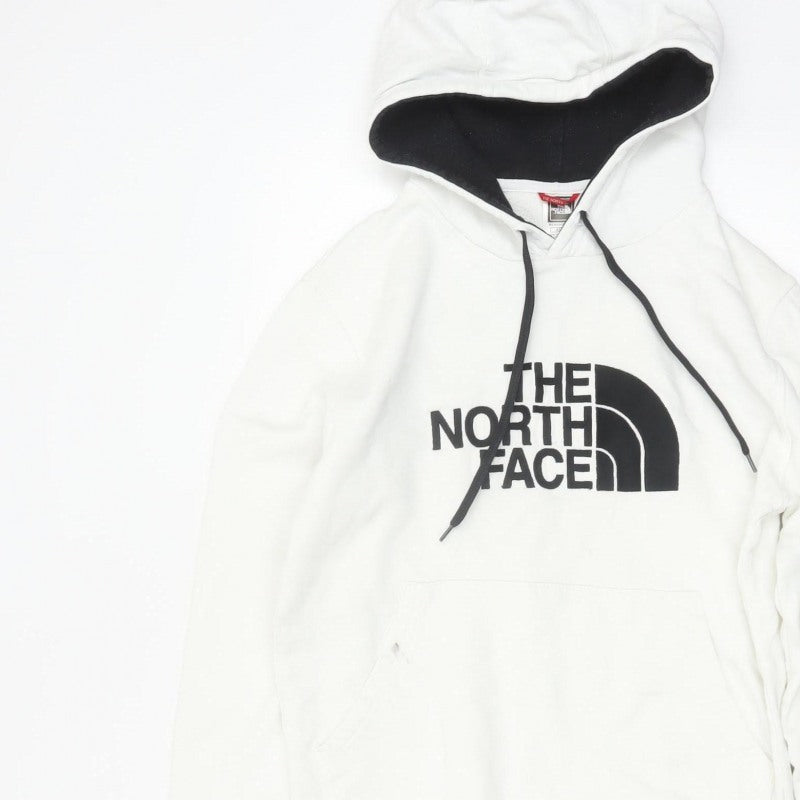 The North Face Men's White XS Pullover Logo Cotton Hoodie