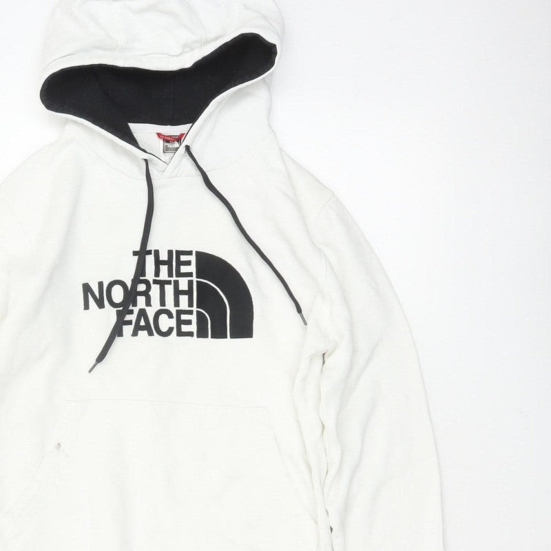 The North Face Men's White XS Pullover Logo Cotton Hoodie