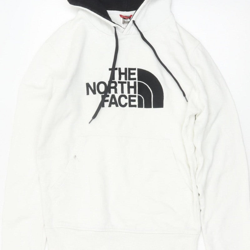 The North Face Men's White XS Pullover Logo Cotton Hoodie