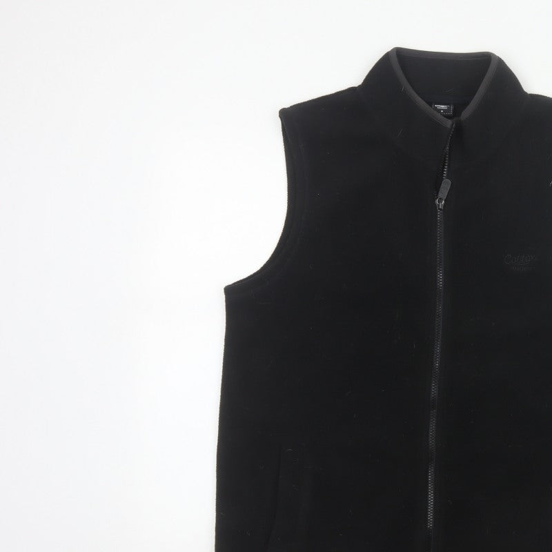 Cotton Traders Men’s Black M Basic Fleece Zip Bodywarmer Waistcoat