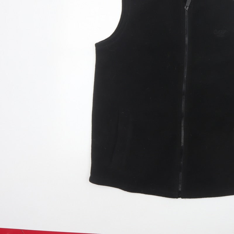 Cotton Traders Men’s Black M Basic Fleece Zip Bodywarmer Waistcoat
